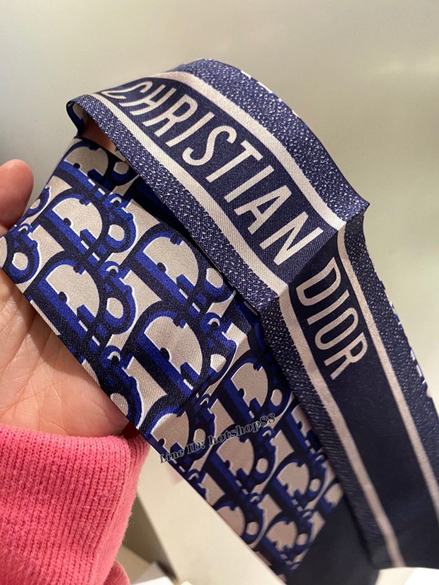 Dior專櫃新款迪奧D字母飄帶多功能發束領巾絲巾綁帶 mmyj1590